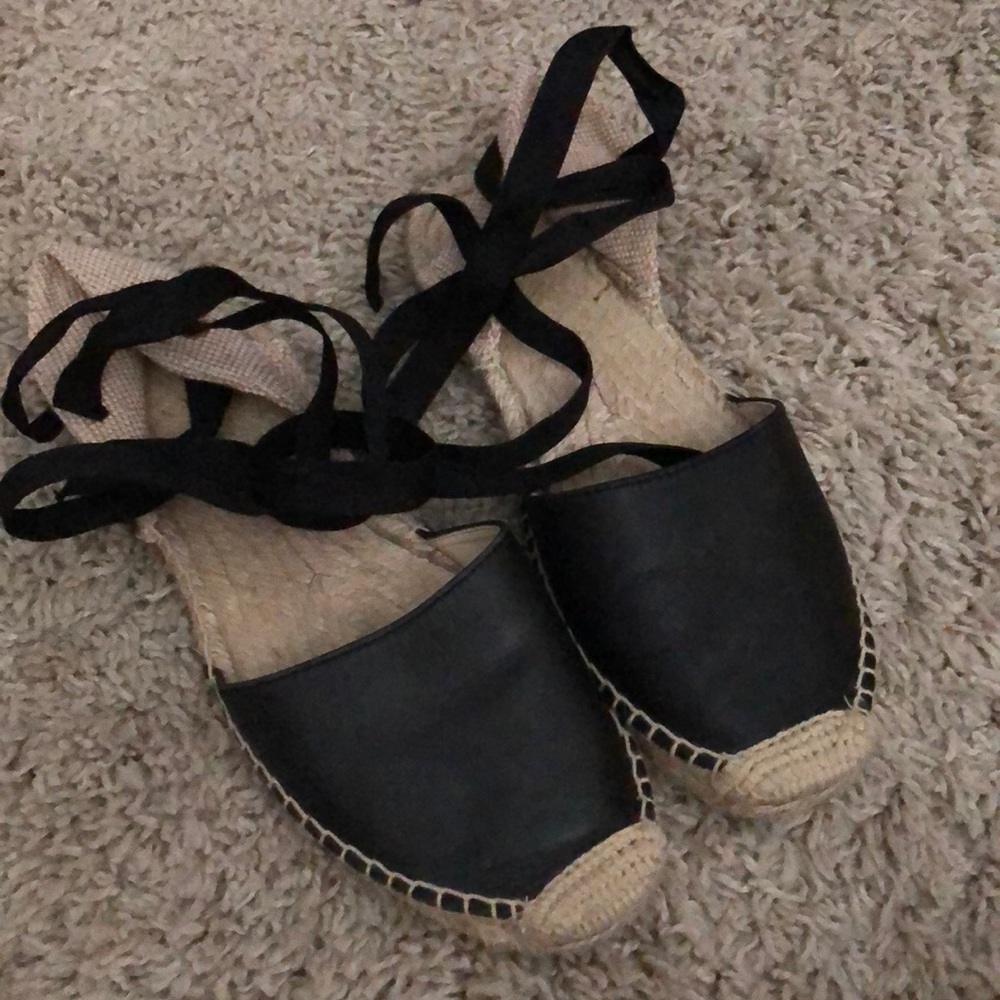 Soludos lace up espadrilles!